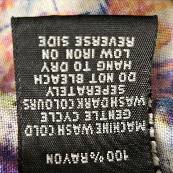 Rouge Helium Green and Purple Ruffled Smocked Blouse - Picture 6 of 6